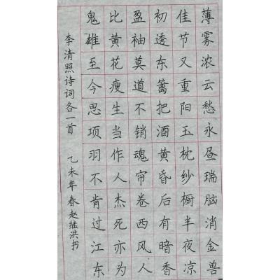 韶关 韶关市新丰县城第二小学 硬笔教师组 赵继洪