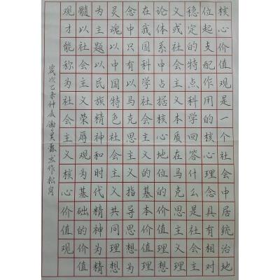 佛山 佛山市南海区桃园初级中学 硬笔中学组 谢昊霖