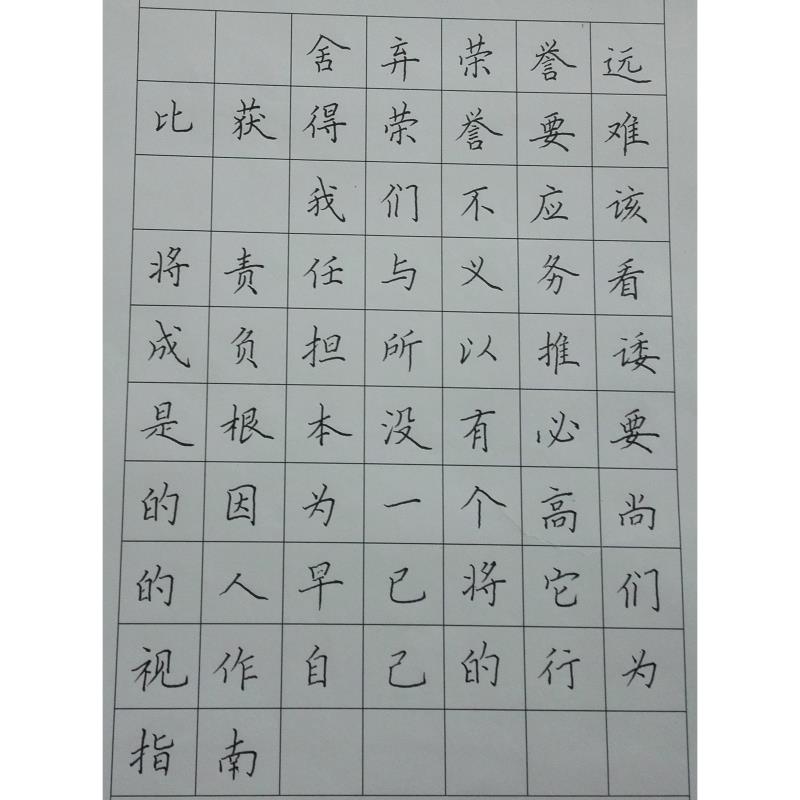 韶关 韶关市实验中学 硬笔中学组 沈茏泓