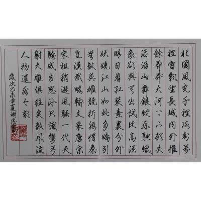 深圳 深圳市南山区前海学校 硬笔教师组 谢忠