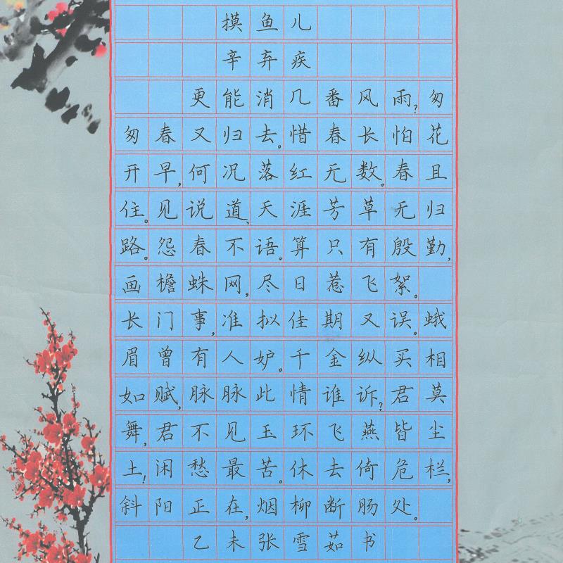 韶关 南雄市黎灿学校 硬笔教师组 张雪茹