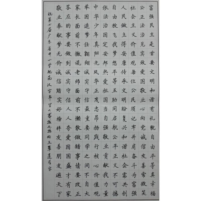 揭阳 榕城新河初级中学硬笔中学组 硬笔中学组 王翠莲