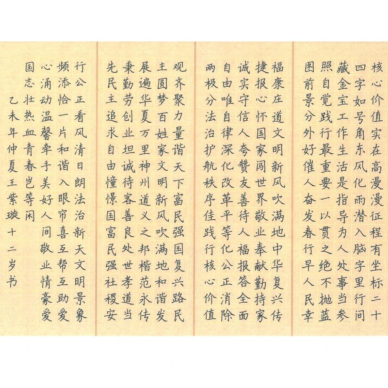 东莞 东莞市厚街镇溪头小学 硬笔小学组 王紫璇