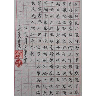 广州 广州市南沙大岗中学 硬笔中学组 张梓健