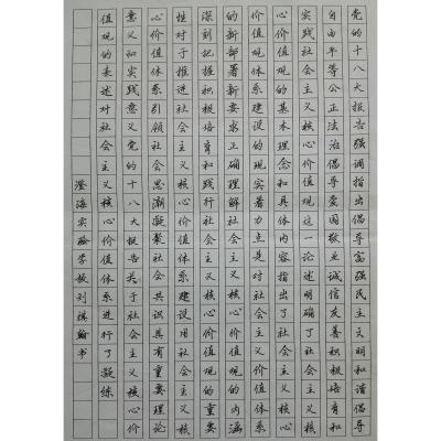 汕头 澄海实验学校 硬笔中学组 刘祺
