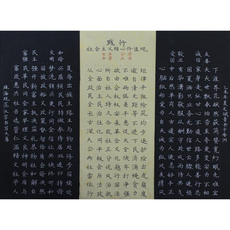 珠海 珠海市香洲区第十二小学 硬笔教师组 龙斌青