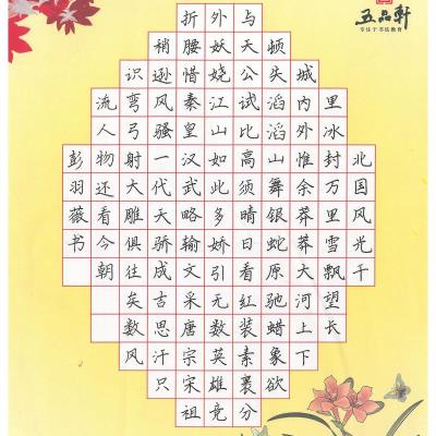 陆河 陆河县实验中学 硬笔中学组 彭羽薇