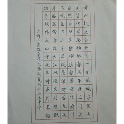 云浮 云浮市中等专业学校 硬笔中学组 温金花