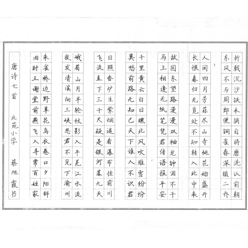 江门 江门市蓬江区北苑小学 硬笔教师组 李新民