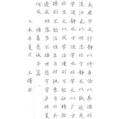 深圳 深圳南山实验教育集团南头小学 硬笔教师组 王曙