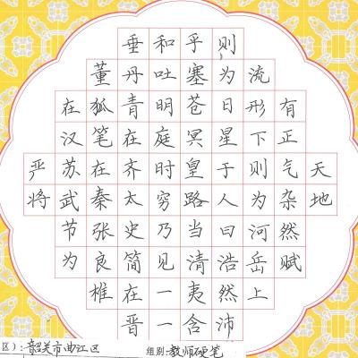 韶关 韶关市曲江区第三小学 硬笔教师组 杨朗照