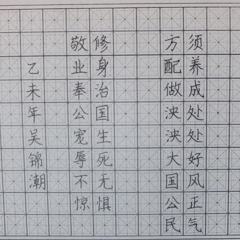 惠州 惠来县东陇镇四凤小学 硬笔小学组 吴锦潮