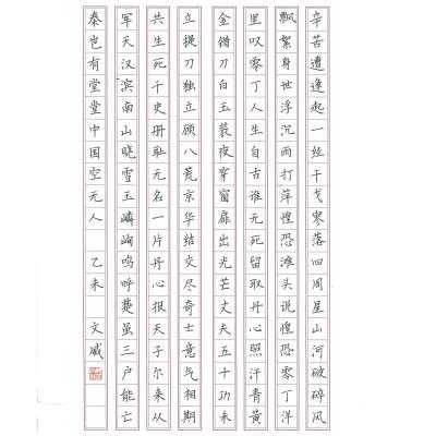 东莞 东莞市常平镇第一小学 硬笔教师组 吴文威