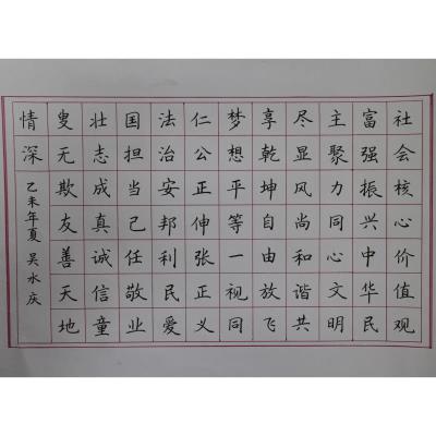 云浮 郁南县西江实验学校 硬笔教师组 吴水庆