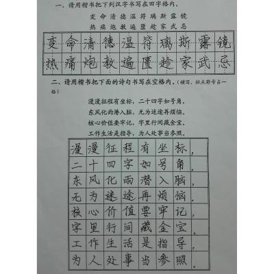 肇庆 肇庆高新区大旺中学 硬笔中学组 周寸滢