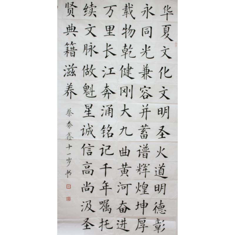 东莞 东莞市长安镇中心小学 软笔小学组 蔡泰鑫