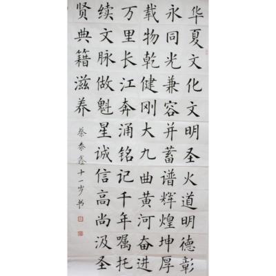 东莞 东莞市长安镇中心小学 软笔小学组 蔡泰鑫