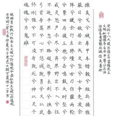 东莞 东莞市大朗镇长塘小学 硬笔小学组 万晨修