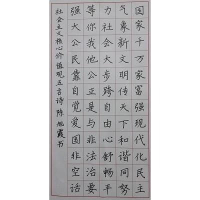 珠海 珠海市第八中学校 硬笔中学组 陈旭霞