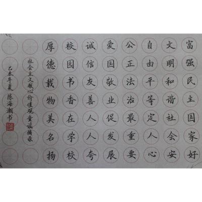 汕头 潮阳区城南中学 硬笔教师组 陈海潮