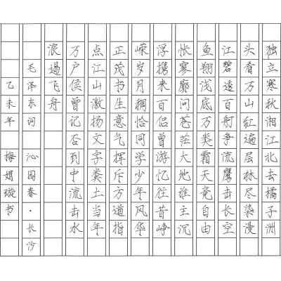 汕头 汕头市金平区金砂第二小学 硬笔教师组 梅娟璇
