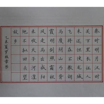 湛江 廉江市河唇镇中心小学 硬笔教师组 罗桂章
