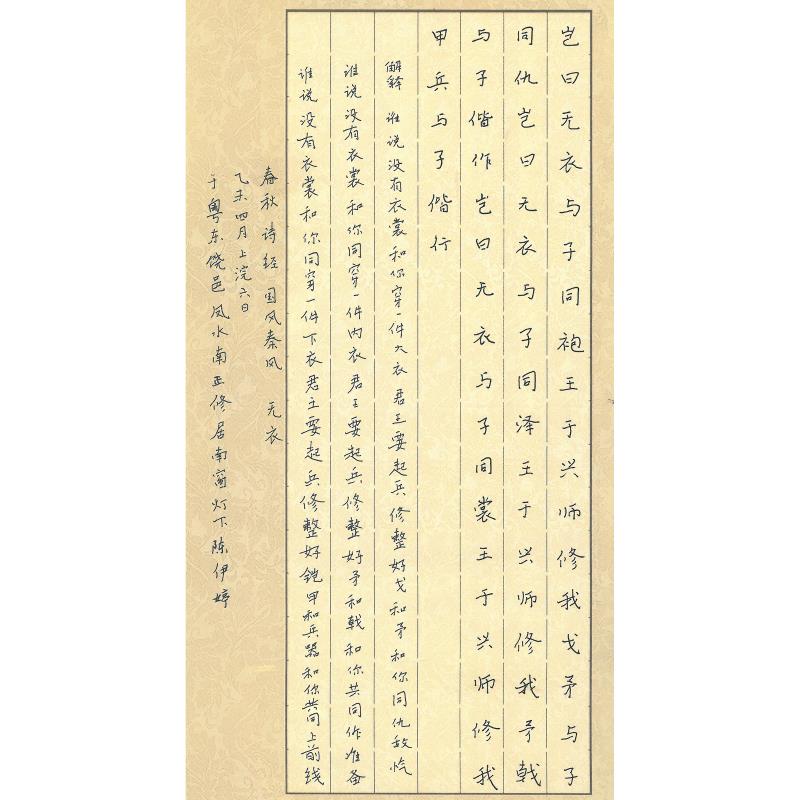 潮州 潮州市饶平县联饶中学 硬笔中学组 陈伊婷