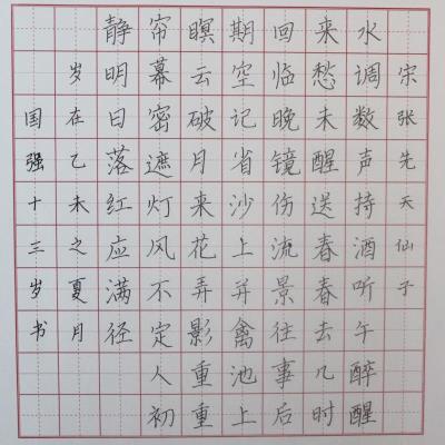 江门 鹤山市碧桂园学校 硬笔小学组 李林国强