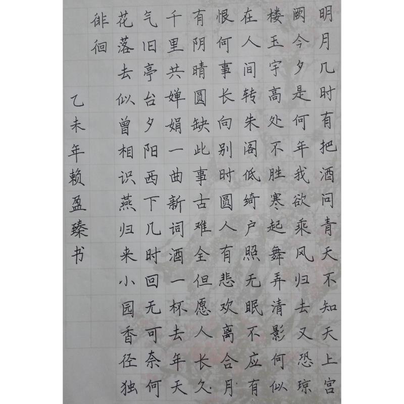 普宁 普宁市二中实验学校 硬笔中学组 赖盈臻
