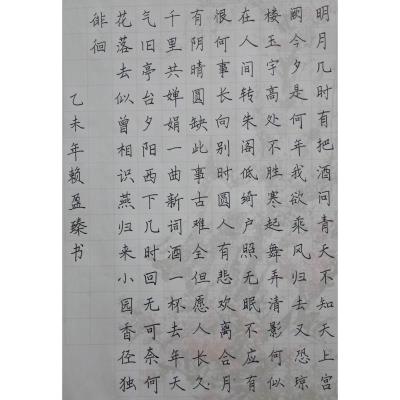 普宁 普宁市二中实验学校 硬笔中学组 赖盈臻