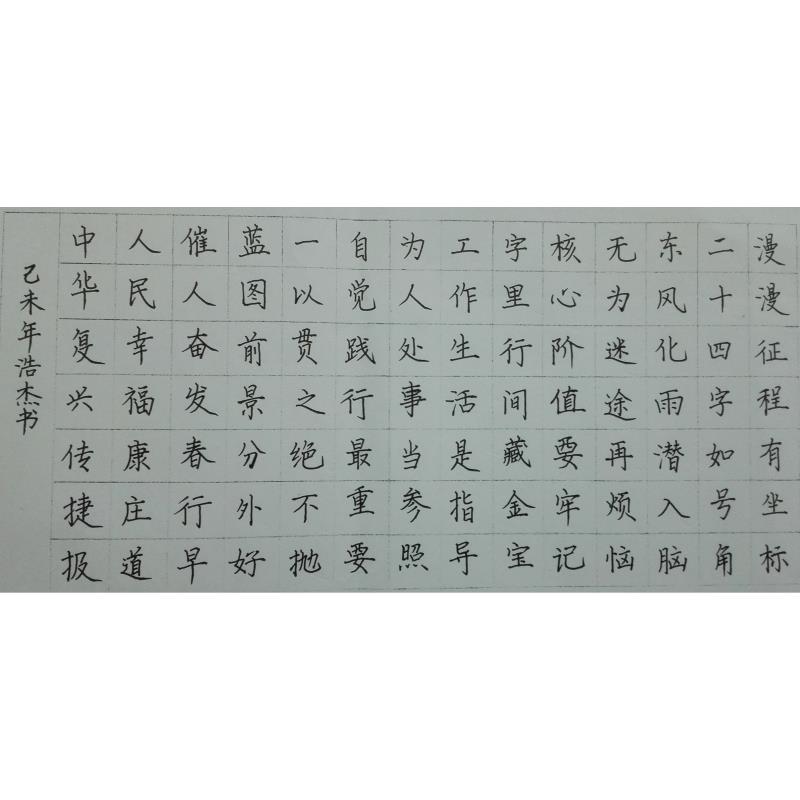 中山 中山桂山中学 硬笔中学组 蔡浩杰