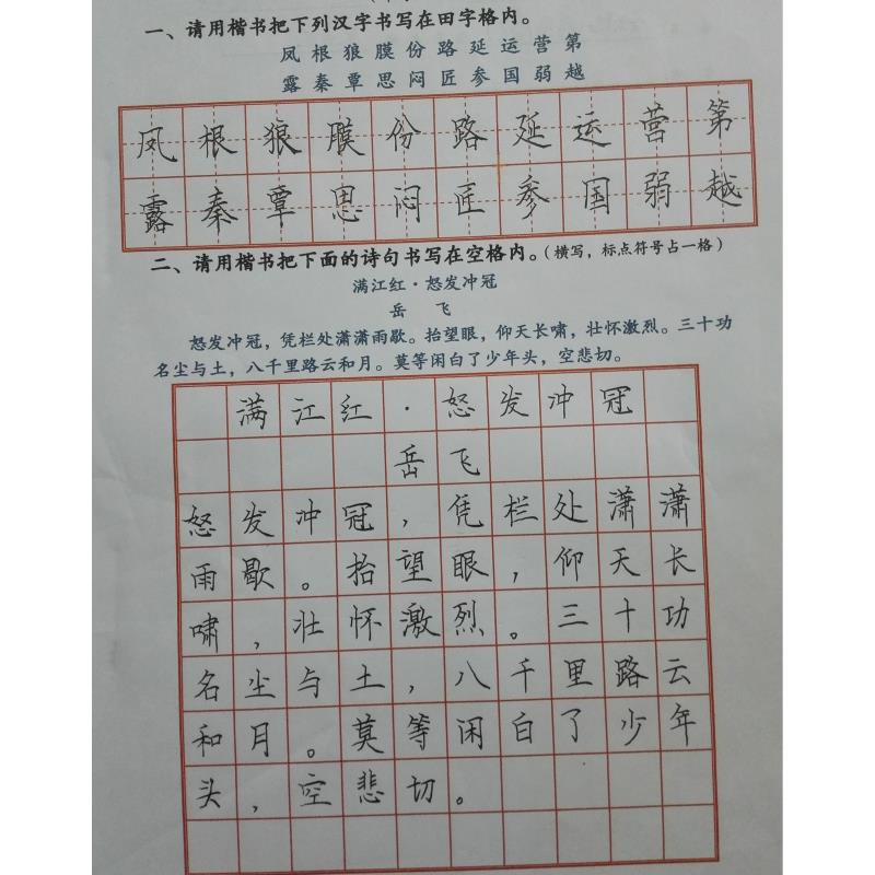 东莞 东莞市松山湖南方外国语学校 硬笔中学组 谷云懿