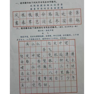 东莞 东莞市松山湖南方外国语学校 硬笔中学组 谷云懿