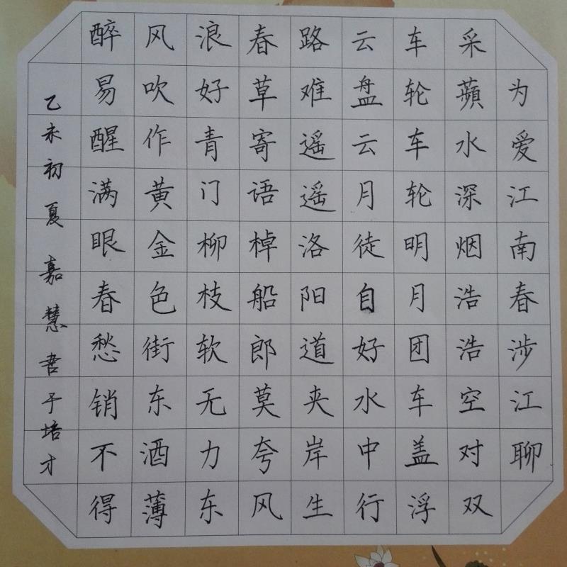 湛江 湛江一中培才学校 硬笔中学组 陈嘉慧