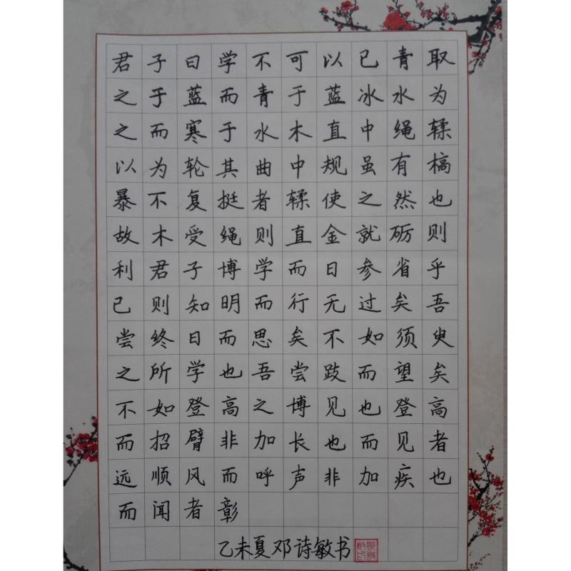 广州 番禺区新造职业技术学校 硬笔中学组 邓诗敏
