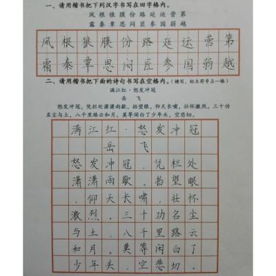 东莞 东莞市松山湖南方外国语学校 硬笔中学组 伍嘉怡