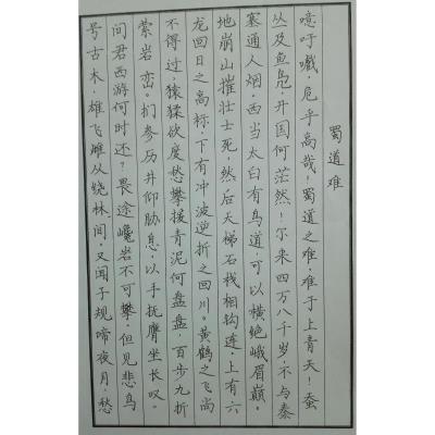 珠海 珠海市第四中学 硬笔中学组 张艺