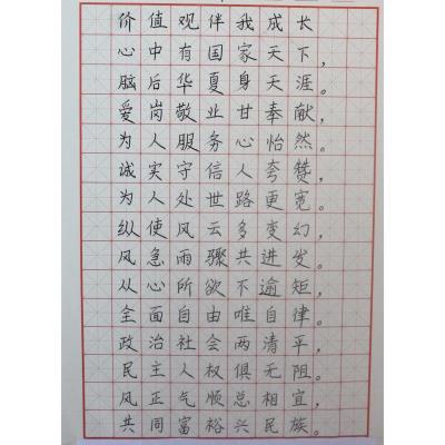 江门 恩平市恩城第四小学 硬笔小学组 冯迪乔