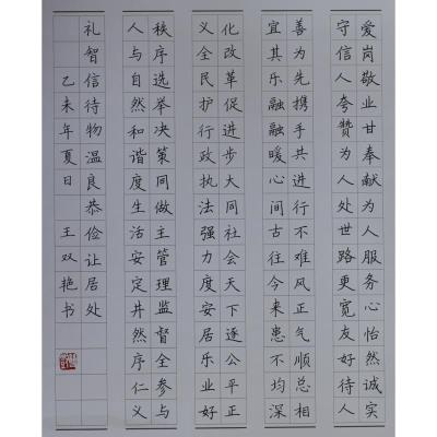 东莞 东莞市寮步镇横坑小学 硬笔教师组 王双艳